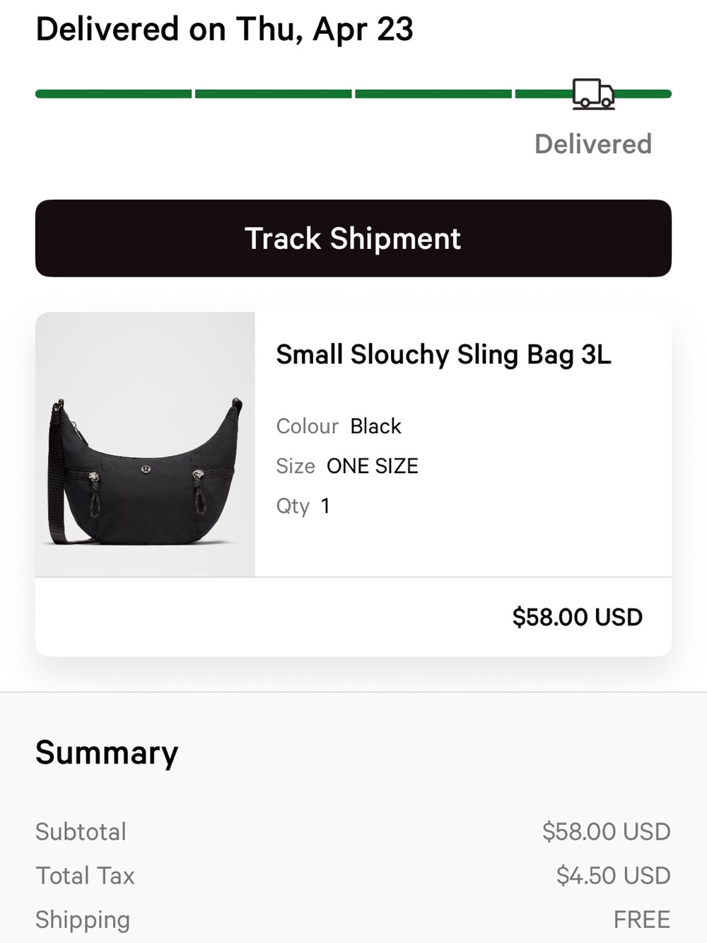 lululemon small slouchy sling bag 3L - Picture 5 of 5